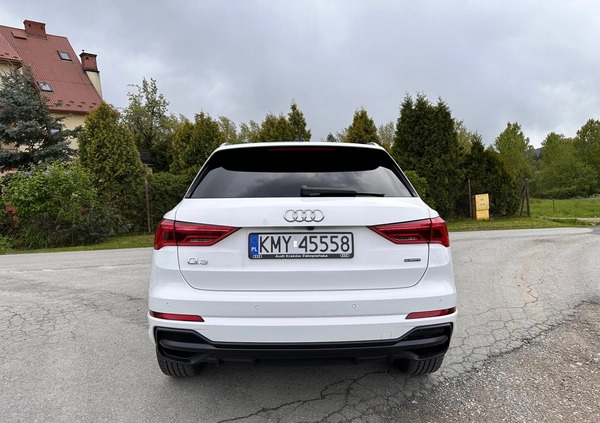 Audi Q3 cena 143000 przebieg: 18542, rok produkcji 2021 z Myślenice małe 781